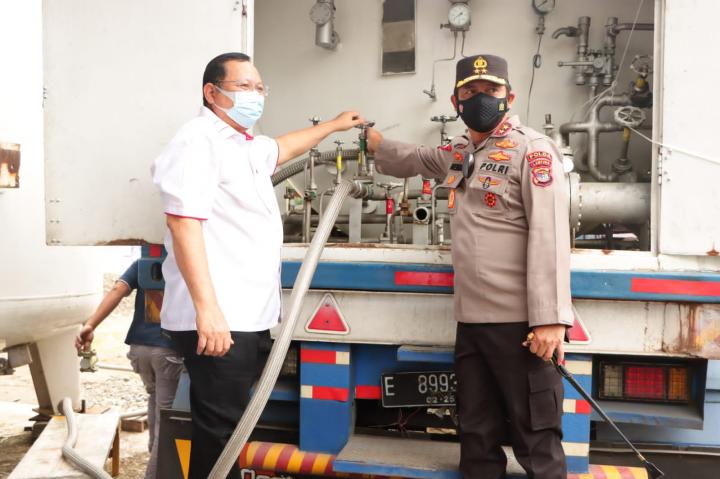 Polda Lampung Salurkan Oksigen Gratis Untuk Masyarakat, Ini Syaratnya!